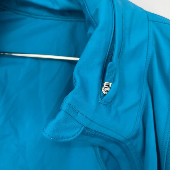 Lululemon Far and Free Full Zip Jacket Hooded Hawaiian Blue Teal Women's Size 6 - Picture 5 of 15